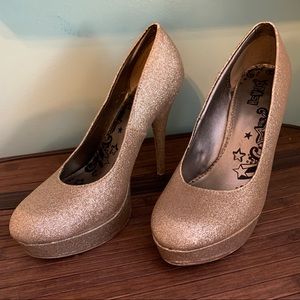 Gold Sparkle Heels